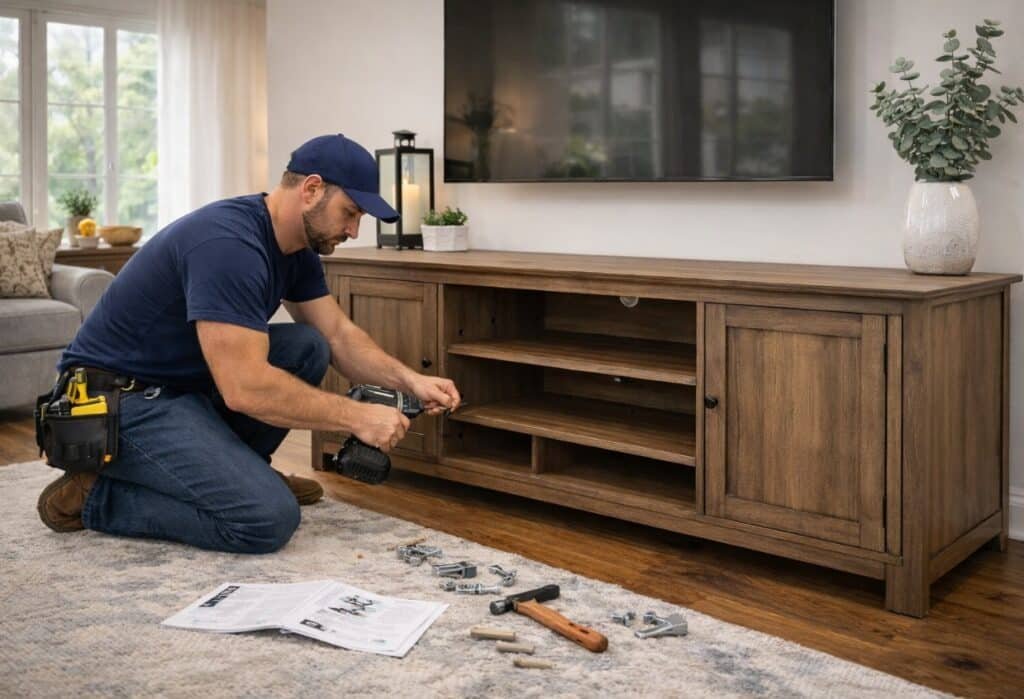 Ashley Furniture TV stand assembly service in Boca Raton