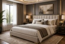 bed sizes bedroom layout example with upholstered bed frame