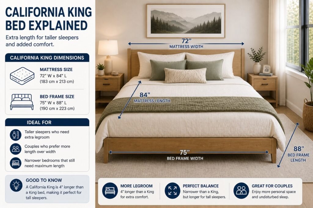 california king bed dimensions 72x84 with bedroom layout example