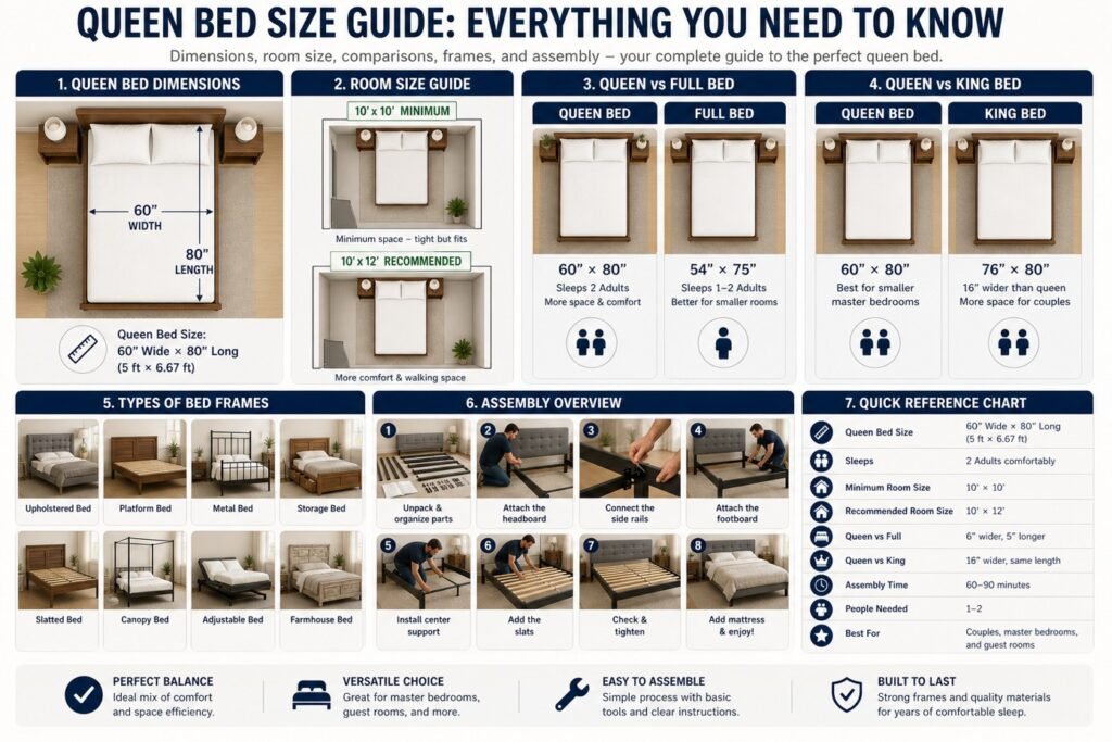 queen bed size chart dimensions room size comparison and bed guide