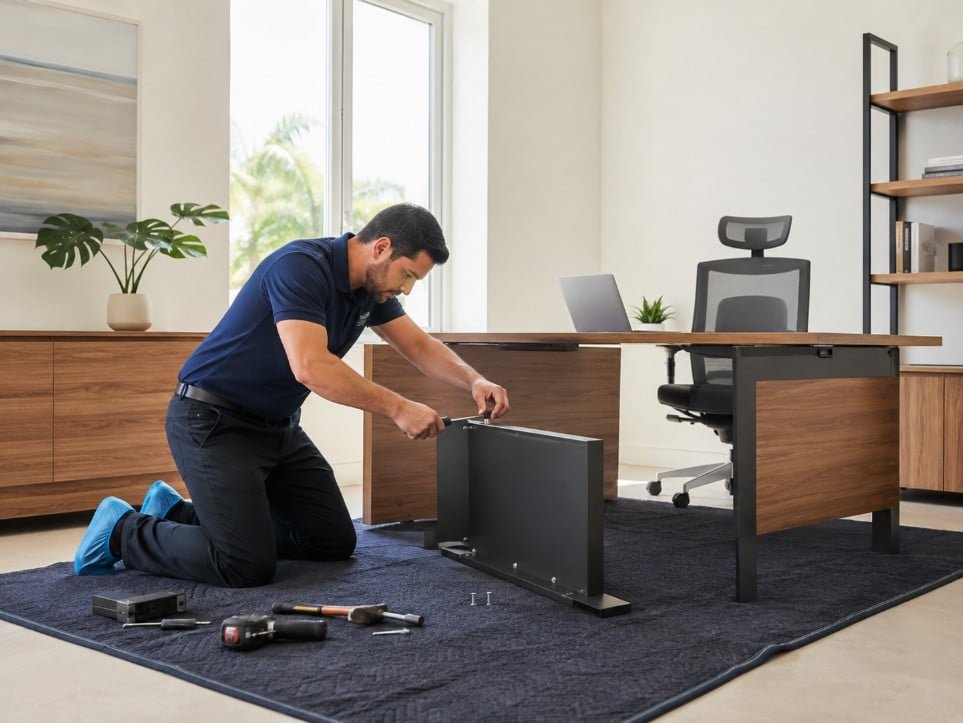 Office desk and furniture assembly in South Florida